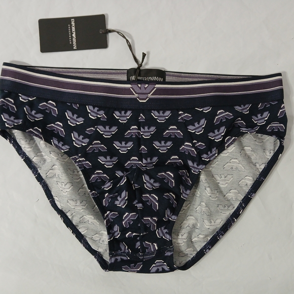 Emporio Armani Men's Teal / Navy Briefs Collection 4 Pair Mediums New With Tags - Picture 9 of 9
